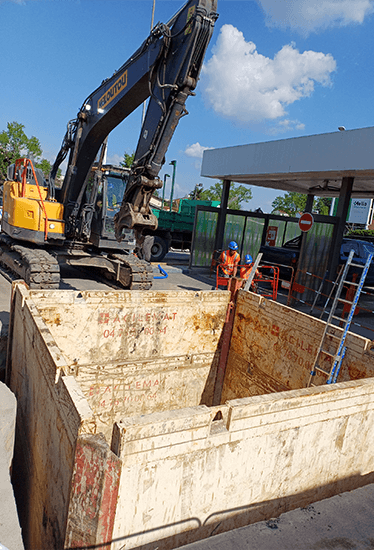 Chantier puits TOTAL  secteur Lyonnais